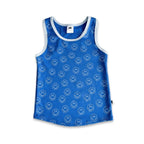 Kids' Bamboo Racerback Tank | Blue Smilies