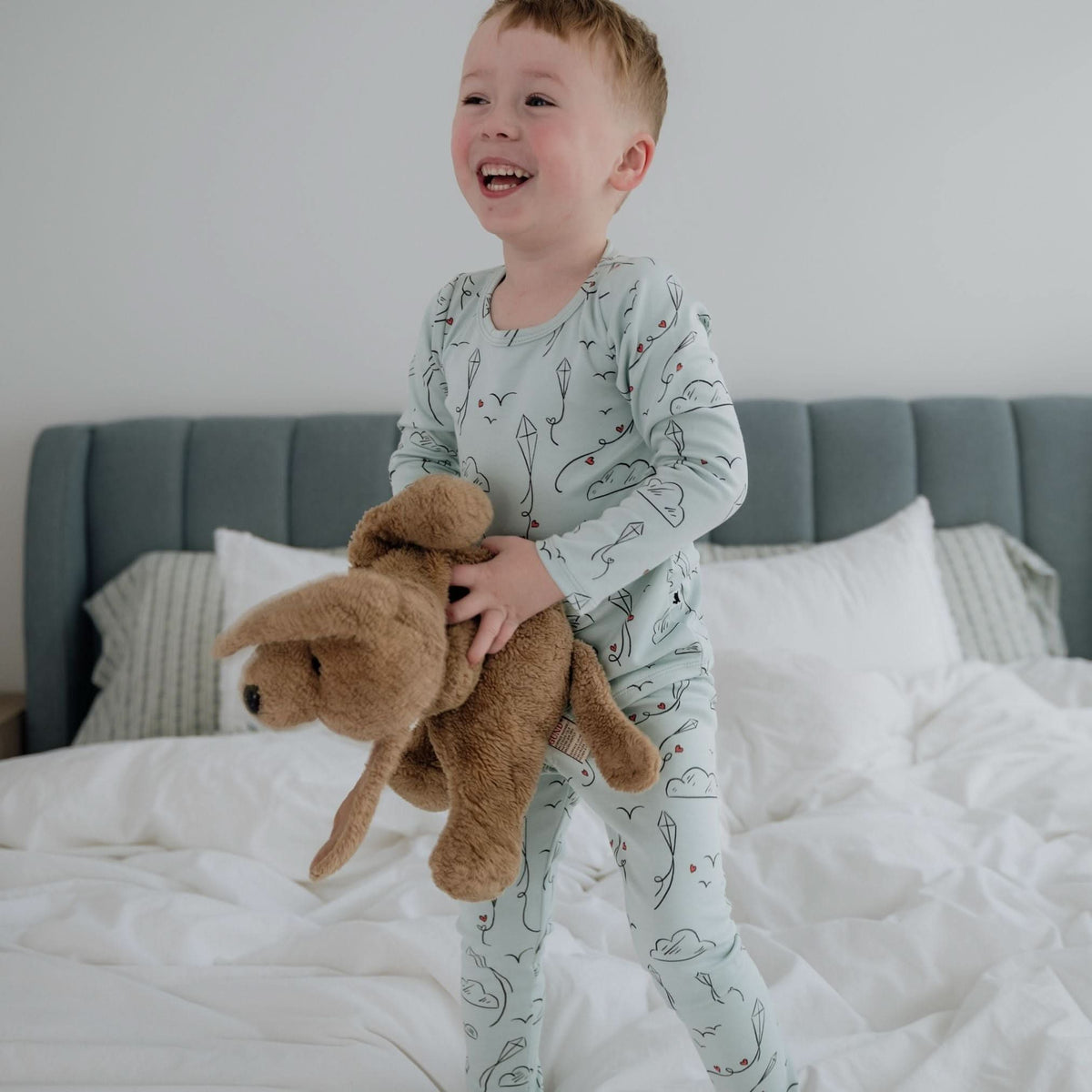 Youth Bamboo 2-Piece Long-Sleeve Snug-Fit Lounge Set | Kite Dreams