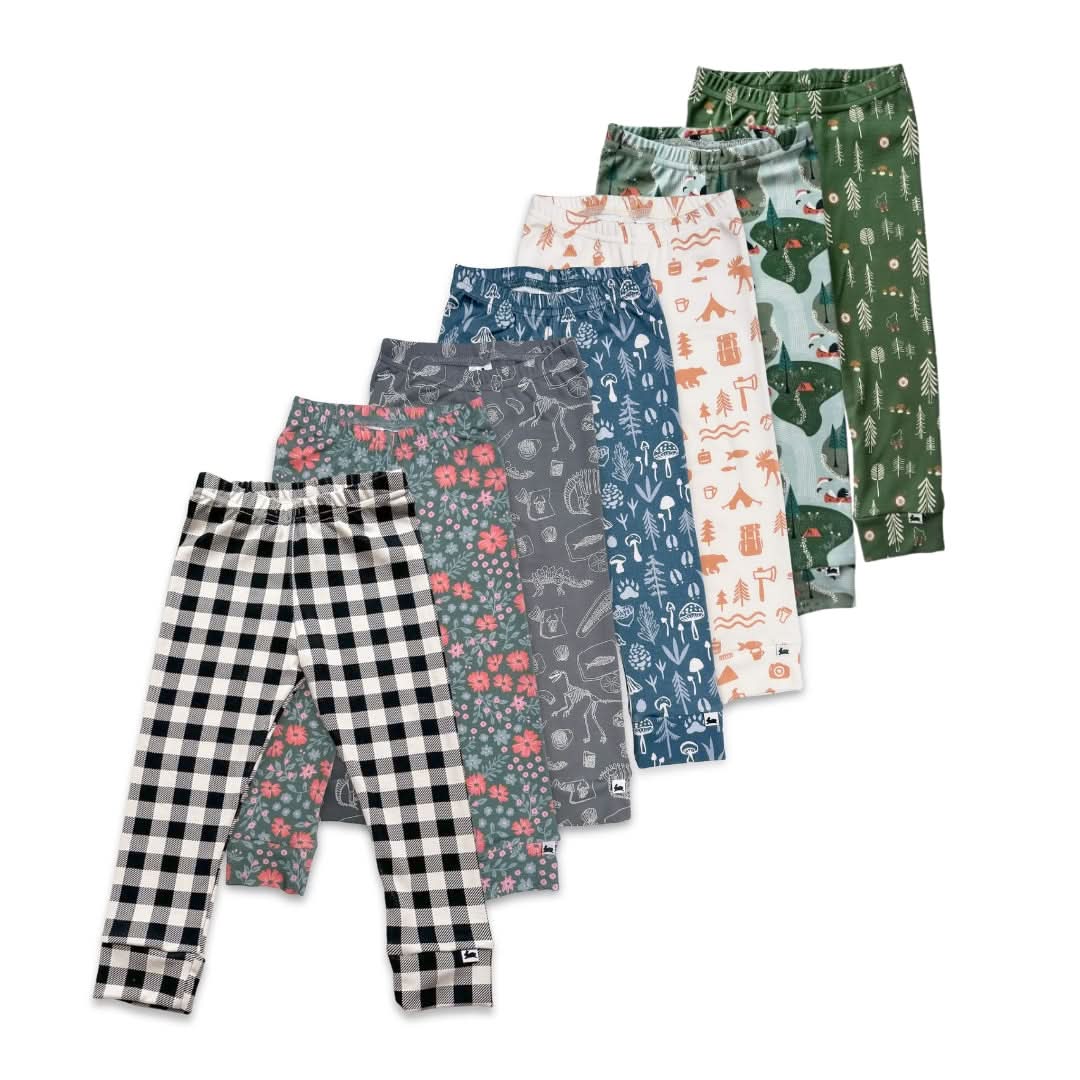 Baby Bamboo Leggings | Bison Plaid