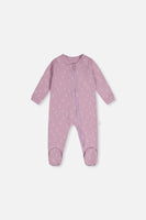 Baby Organic Cotton One Piece Pajama Purple Floral Print