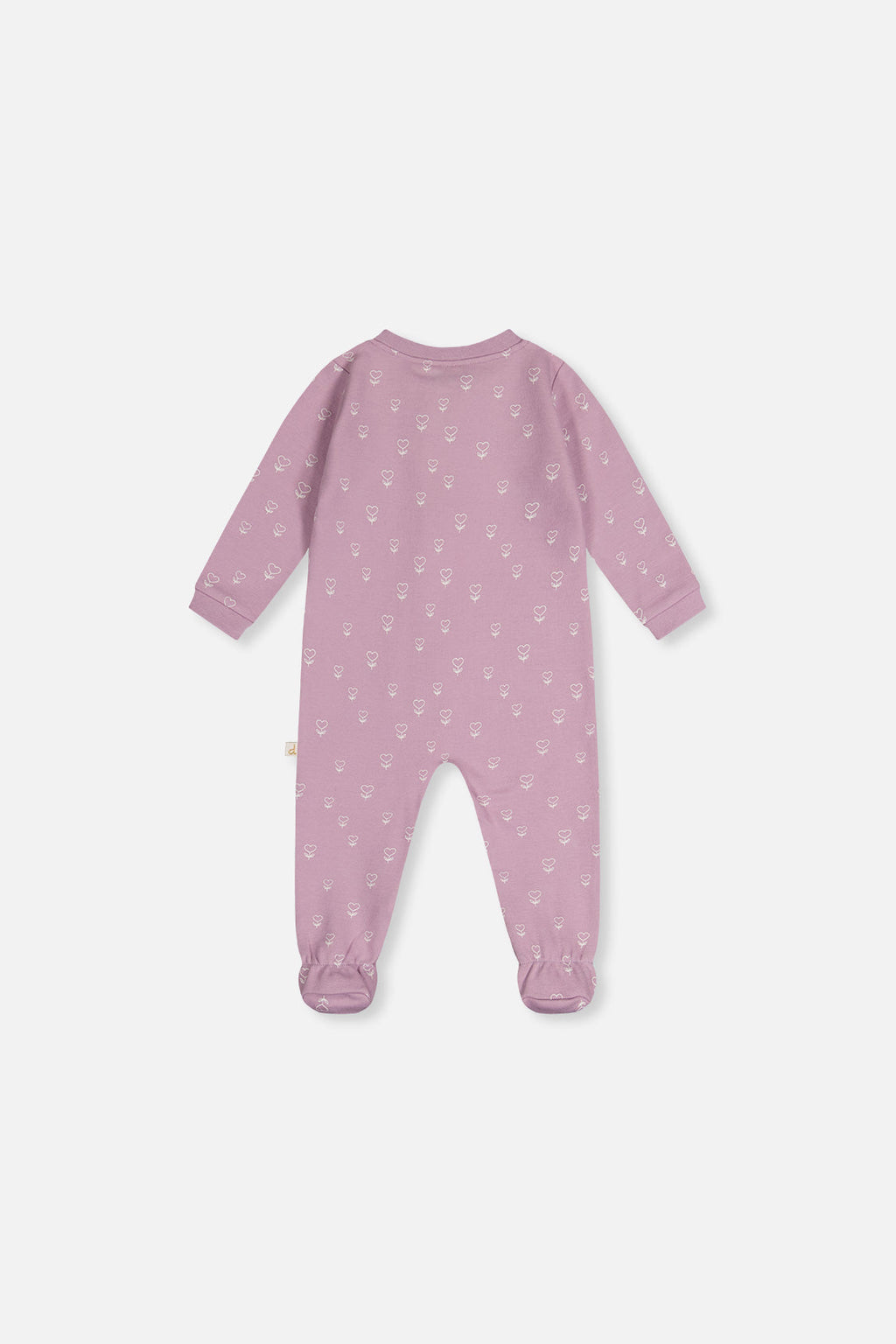 Baby Organic Cotton One Piece Pajama Purple Floral Print