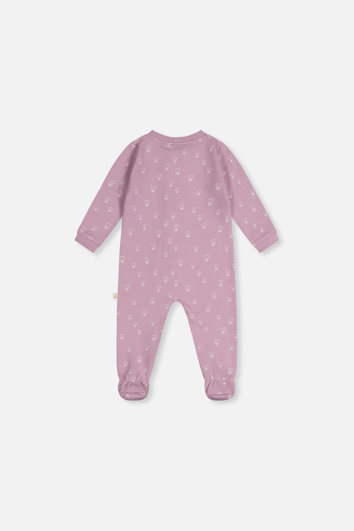 Baby Organic Cotton One Piece Pajama Purple Floral Print