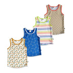 Kids' Bamboo Racerback Tank | Blue Smilies